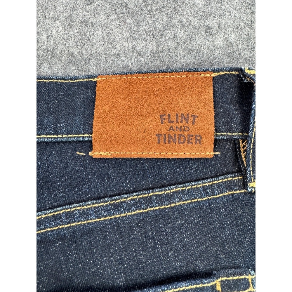 Flint And Tinder Jeans Mens 34x30 Blue Straight Fit Stretch Denim USA FT 064 - Picture 10 of 16